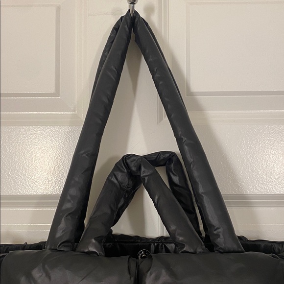 Black Quilted Tote Bag - Picture 3 of 5